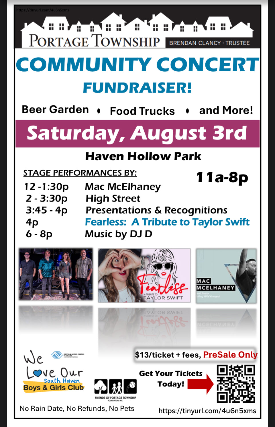 Raffle -Friends of Portage Township Sensory Room Concert Fundraiser